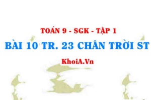 Bài 10 trang 23 Toán 9 Chân trời sáng tạo Tập 1